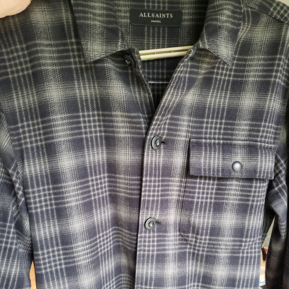 Plaid All Saints overshirt, size small